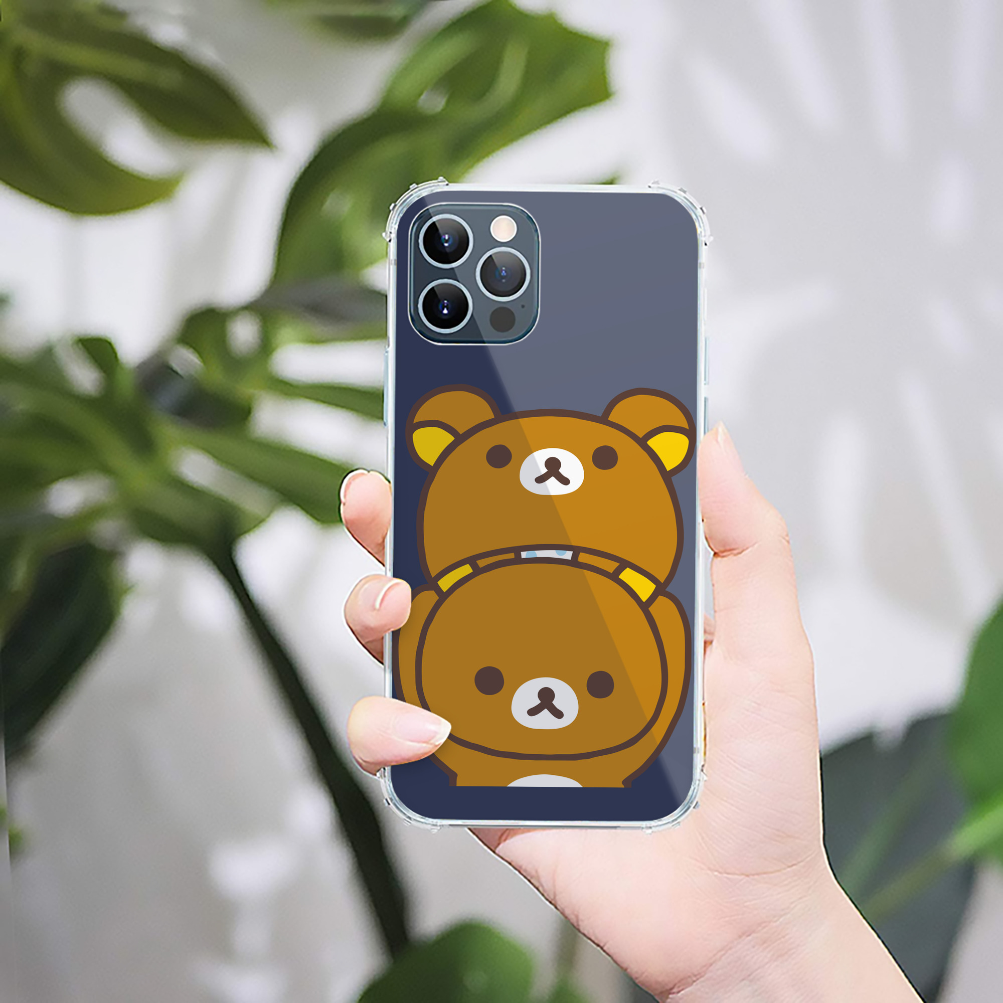 （画像用） リラックマ リラックマ キイロイトリ Rilakkuma Korilakkuma Kiiroitori 【iPhone 12シリーズ対応】透明スマホケース（クリアソフトケース）